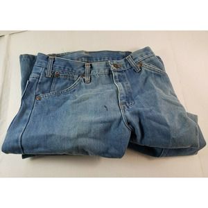 Vintage Challenger Women's 29x26 Medium Wash Retro Jeans 1970s Distressed